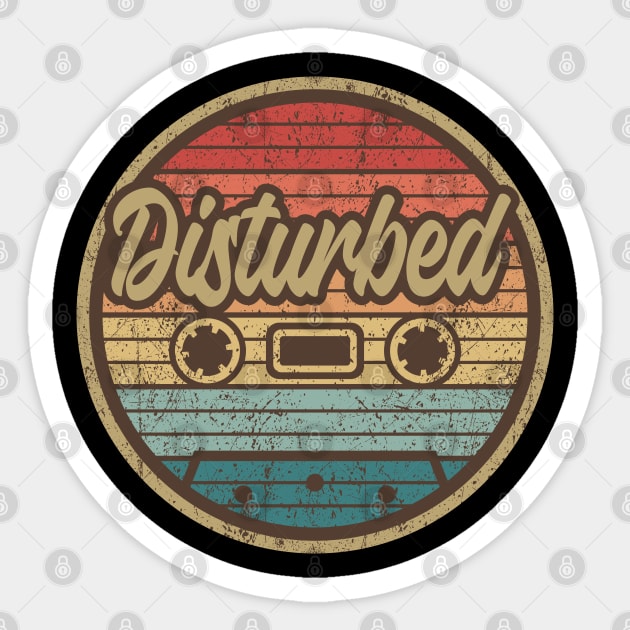 disturbed cassette retro circle Sticker by penciltimes